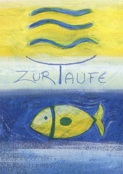 Karte zur Taufe "Segenswellen"