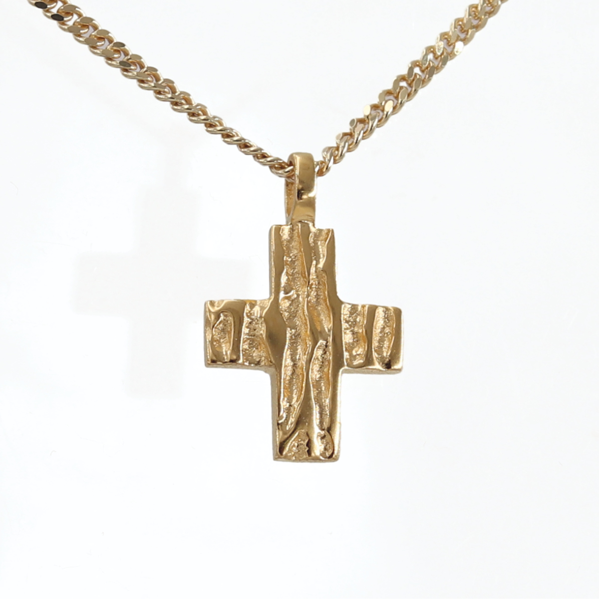 Schmuckanhänger "Wellenkreuz klassisch S" - Gelbgold