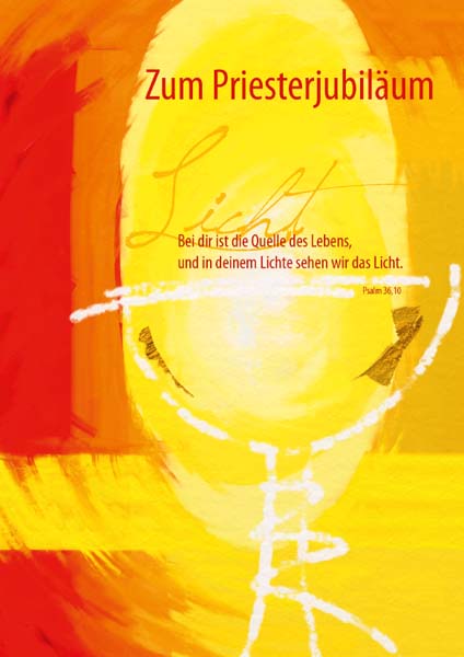Karte zum Priesterjubiläum "In deinem Lichte stehen"