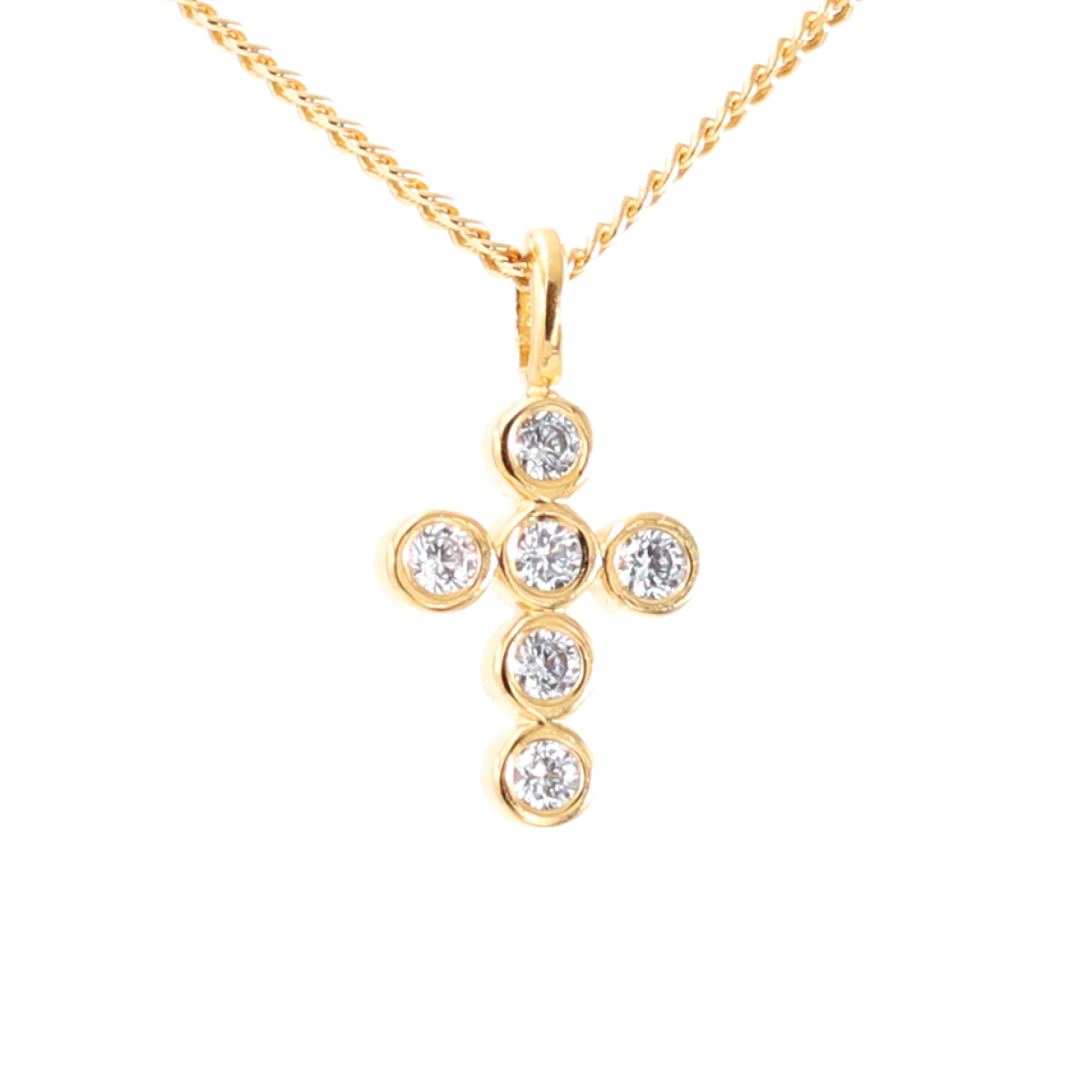 Schmuckanhänger Funkelndes Kreuz Massivgold Schmuckanhänger Funkelndes Kreuz Massivgold