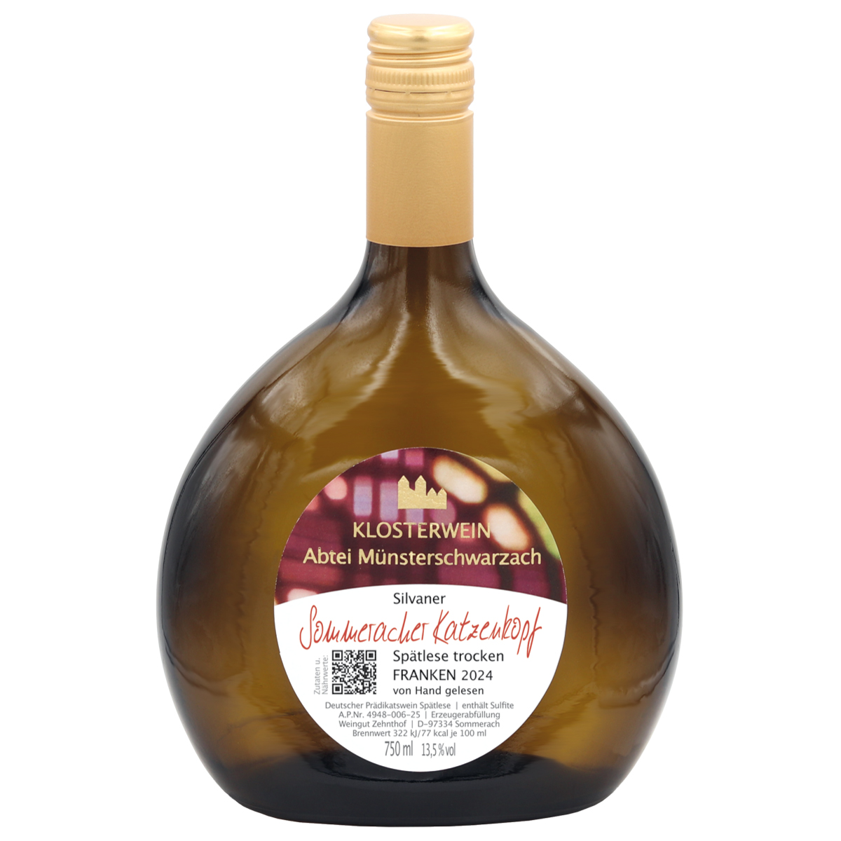 Klosterwein Münsterschwarzach - Weißwein - Silvaner Spätlese trocken, DLG Gold