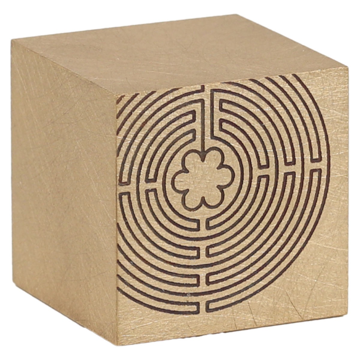 Würfel "Labyrinth" (Messing)